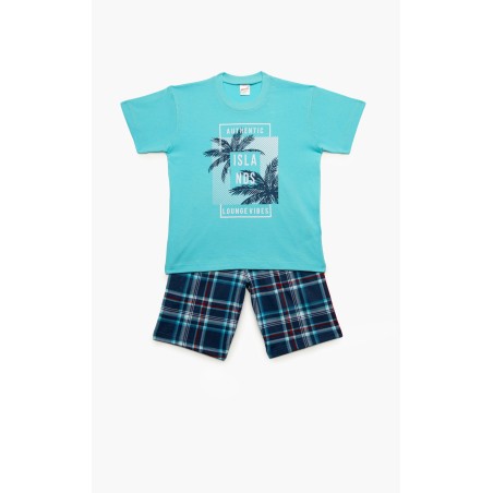 Πυτζάμα Παιδική Καλοκαιρινή Minerva Islands Τυρκουάζ 61947-153 Μέγεθος - No4