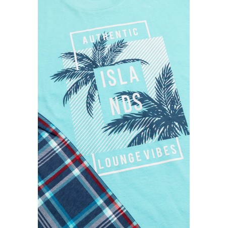 Πυτζάμα Παιδική Καλοκαιρινή Minerva Islands Τυρκουάζ 61947-153 Μέγεθος - No4