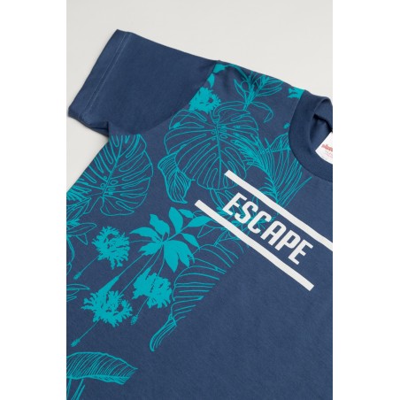Πυτζάμα Παιδική Καλοκαιρινή Minerva Escape Μπλε Ραφ 61949-107 Μέγεθος - No8