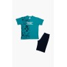 Πυτζάμα Παιδική Καλοκαιρινή Minerva Escape Πετρόλ 61949-779 Μέγεθος - No8