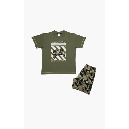 Πυτζάμα Παιδική Καλοκαιρινή Minerva Core Gaming Χακί 61951-860 Μέγεθος - No16