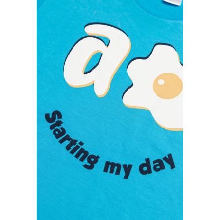 Πυτζάμα Παιδική Καλοκαιρινή Minerva Starting my Day Μπλε 61953-171 Μέγεθος - No14