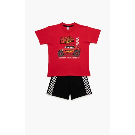 Πυτζάμα Παιδική Καλοκαιρινή Minerva Off Road Κόκκινο 61955-118 Μέγεθος - No8