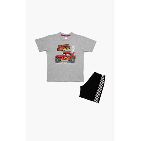 Πυτζάμα Παιδική Καλοκαιρινή Minerva Off Road Γκρι 61955-133 Μέγεθος - No4