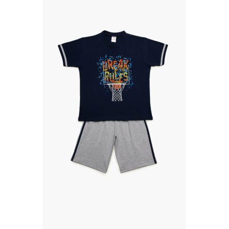 Πυτζάμα Παιδική Καλοκαιρινή Minerva Brake Rules Marine 61956-200 Μέγεθος - No6