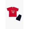 Πυτζάμα Παιδική Καλοκαιρινή Minerva Score Κόκκινο 61957-118 Μέγεθος - No4