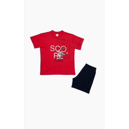 Πυτζάμα Παιδική Καλοκαιρινή Minerva Score Κόκκινο 61957-118 Μέγεθος - No12