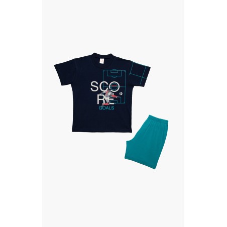 Πυτζάμα Παιδική Καλοκαιρινή Minerva Score Marine 61957-200 Μέγεθος - No10
