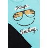 Πυτζάμα Παιδική Καλοκαιρινή Minerva Keep Smiling Τυρκουάζ 61958-153 Μέγεθος - No4