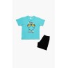 Πυτζάμα Παιδική Καλοκαιρινή Minerva Keep Smiling Τυρκουάζ 61958-153 Μέγεθος - No8