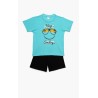 Πυτζάμα Παιδική Καλοκαιρινή Minerva Keep Smiling Τυρκουάζ 61958-153 Μέγεθος - No8