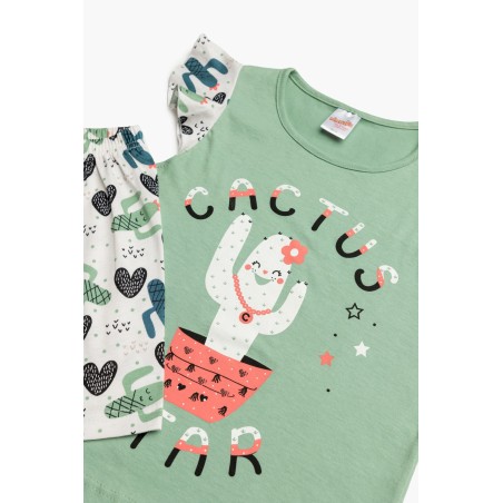 Παιδική Πυτζάμα Καλοκαιρινή Minerva Cactus Μέντα 61962-334 Μέγεθος - No4