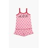 Πυτζάμα Παιδική Καλοκαιρινή Minerva Oh La La Pink-Red Heart 61965-128 Μέγεθος - No10
