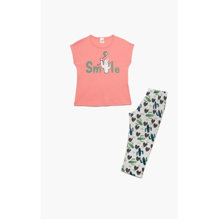 Πυτζάμα Παιδική Καλοκαιρινή Minerva Lovely Smile Ροζ 61969-652 Μέγεθος - No12