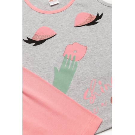 Πυτζάμα Παιδική Καλοκαιρινή Minerva Shine Star Γκρι 61971-133 Μέγεθος - No10