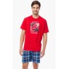 Πυτζάμα Ανδρική Καλοκαιρινή Minerva Islands Κόκκινο 70981-118 Μέγεθος - Medium