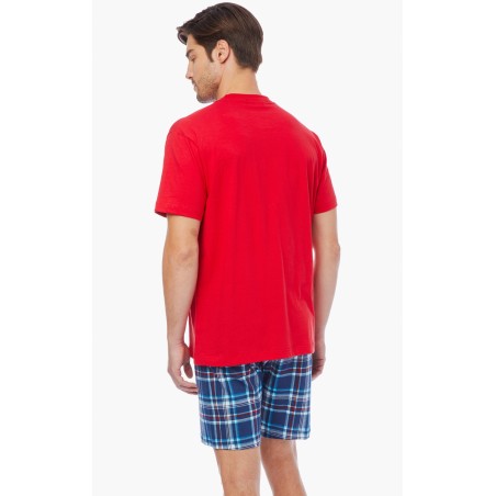 Πυτζάμα Ανδρική Καλοκαιρινή Minerva Islands Κόκκινο 70981-118 Μέγεθος - Medium