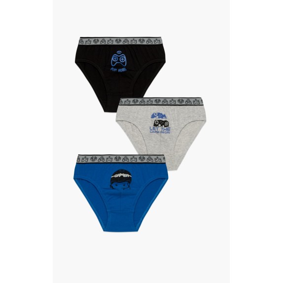 Σετ Παιδικά Σλιπάκια για Αγόρι 3 Τεμαχίων Minerva Gamer...