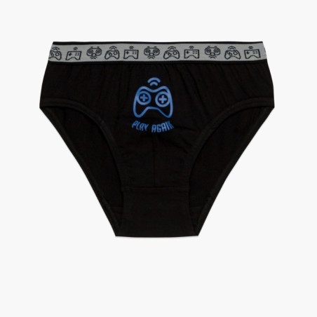 Σετ Παιδικά Σλιπάκια για Αγόρι 3 Τεμαχίων Minerva Gamer Blue-Gray-Black 42218-070 Μέγεθος - No12