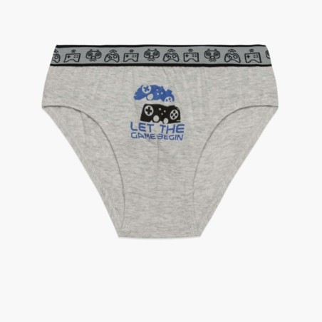 Σετ Παιδικά Σλιπάκια για Αγόρι 3 Τεμαχίων Minerva Gamer Blue-Gray-Black 42218-070 Μέγεθος - No12