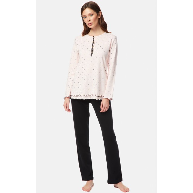 Πυτζάμα Γυναικεία Χειμερινή Minerva Dots...