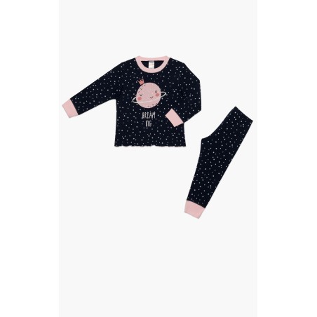 Πυτζάμα Βρεφική Χειμερινή Minerva Planet Stars Navy Blue/White 61991-506 Μέγεθος - No3