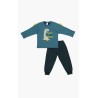 Πυτζάμα Βρεφική Χειμερινή Minerva Fast Dino Blue Steel 62002-670 Μέγεθος - No4