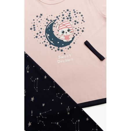 Πυτζάμα Παιδική Χειμερινή Minerva Sweet Dreams Ροζ/Πούδρα 62026-678 Μέγεθος - No10