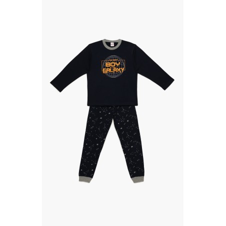 Πυτζάμα Παιδική Χειμερινή Minerva Boy Galaxy Marine 62055-100 Μέγεθος - No10