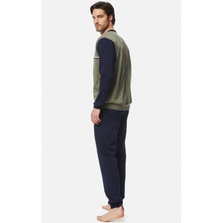 Πυτζάμα Ανδρική Χειμερινή Minerva Bull Χακί/Marine 71037-111 Μέγεθος - Medium