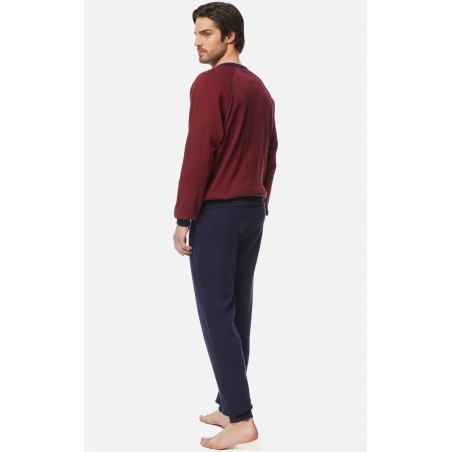 Πυτζάμα Ανδρική Χειμερινή Minerva Bull Bordeaux 71047-431 Μέγεθος - Large