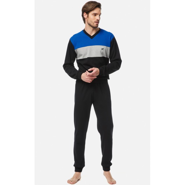 Πυτζάμα Ανδρική Χειμερινή Minerva Bull Τρίχρωμη...