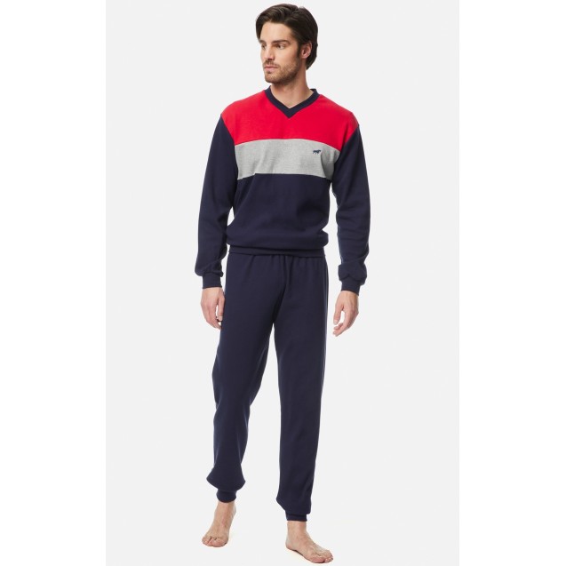 Πυτζάμα Ανδρική Χειμερινή Minerva Bull Τρίχρωμη...