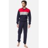Πυτζάμα Ανδρική Χειμερινή Minerva Bull Τρίχρωμη Marine/Red 71061-100 Μέγεθος - Extra Extra Large