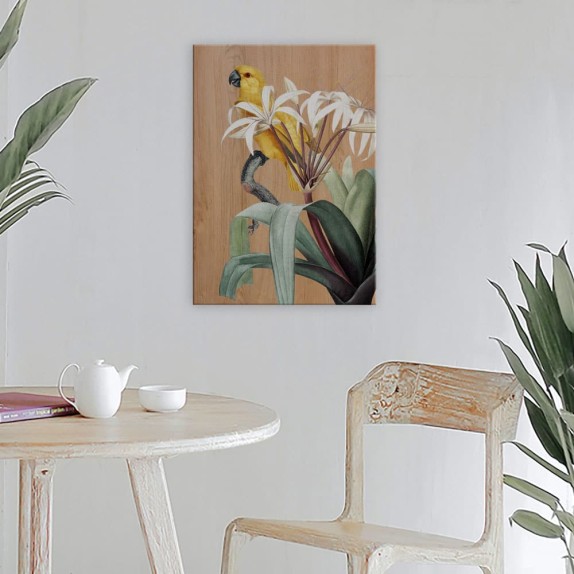 Πίνακας Διακόσμησης Ξύλου Ango Yellow Parrots ML 21457