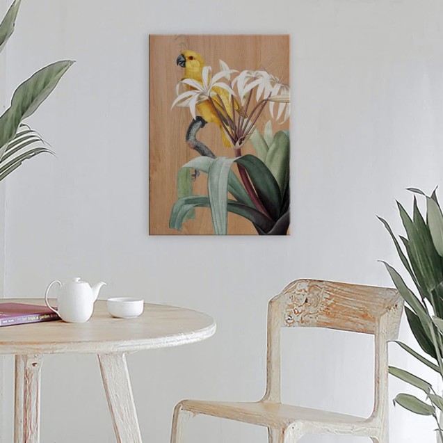 Πίνακας Διακόσμησης Ξύλου Ango Yellow Parrots...