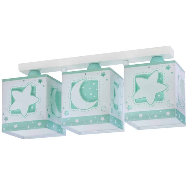 Τρίφωτο Οροφής Ράγας Ango MoonLight Green 63233NH