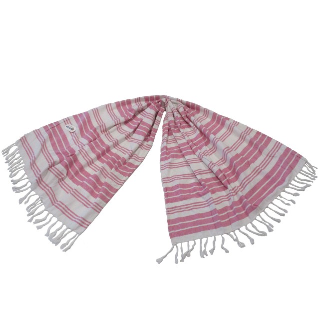 Πετσέτα Θαλάσσης Παρεό ΚΟΜΒΟΣ δύο όψεων Ροζ...