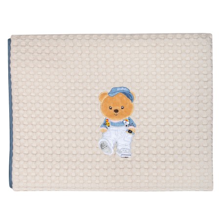 Κουβέρτα Πικέ Αγκαλιάς Greenwich Polo Club 75x110 8842 Μπλε- Σπαγγί