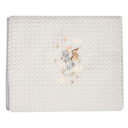 Κουβέρτα Πικέ Αγκαλιάς Greenwich Polo Club 75x110 8840 Γκρι- Λευκό