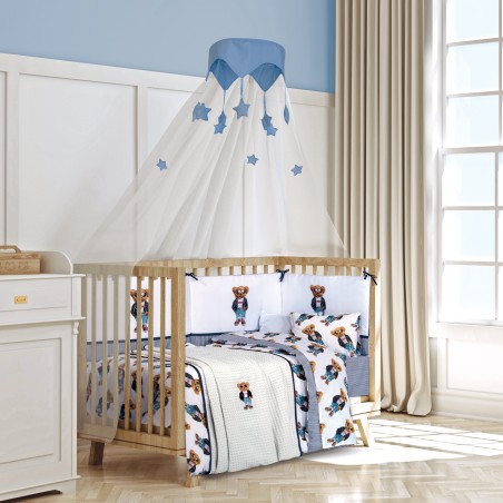 Κουβέρτα Πικέ Κούνιας Greenwich Polo Club 110x150 8838 Λευκό- Μπλε Σκούρο