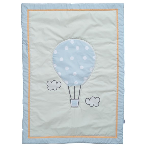 Κουβερλί Das Baby Fun 4880 Γαλάζιο- Κίτρινο- Μέντα 110x150