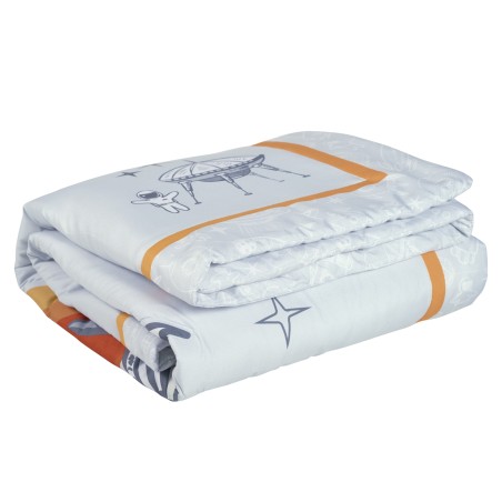 Κουβερλί Das Baby Fun 4877 Γκρι- Κίτρινο- Μπλε 110x150