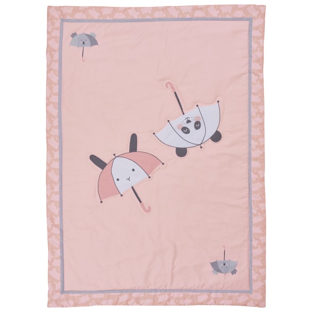 Κουβερλί Das Baby Fun 4878 Γκρι- Λευκό- Ροζ...