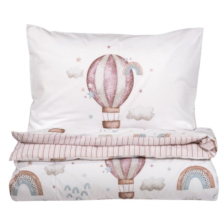 Σετ Παπλωματοθήκη Μονή 2 Τεμαχίων Greenwich Polo Club 8841 Nude- Λευκό- Ροζ 160x240