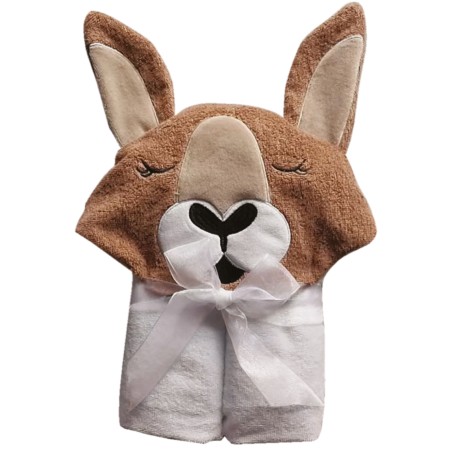 Βρεφική Κάπα Das Baby Smile Embroidery 4894 Καφέ- Λευκό 70x90