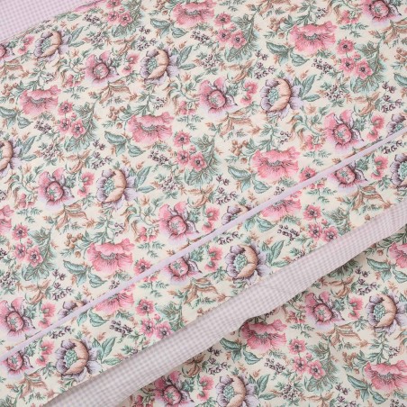 Σετ Σεντόνια King Size 4 Τεμαχίων Das Home Happy 9621 Menta- Κρεμ- Ροδί 260x280