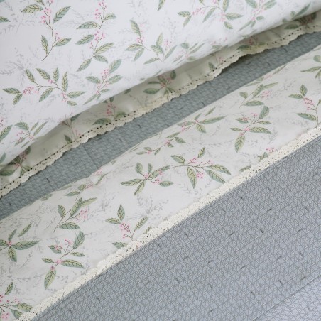 Σετ Σεντόνια Υπέρδιπλα 4 Τεμαχίων Das Home Prestige 1679 Γκρι- Εκρού 230x260