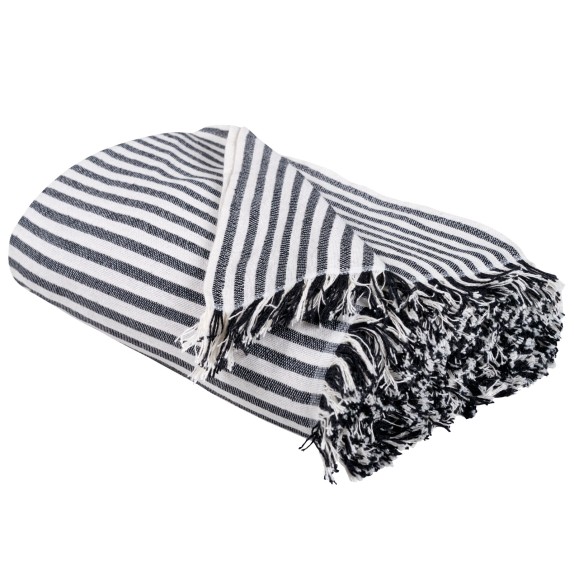 Ριχτάρι Τριθέσιου Das Home 180Χ300 0253 Εκρού- Μαύρο