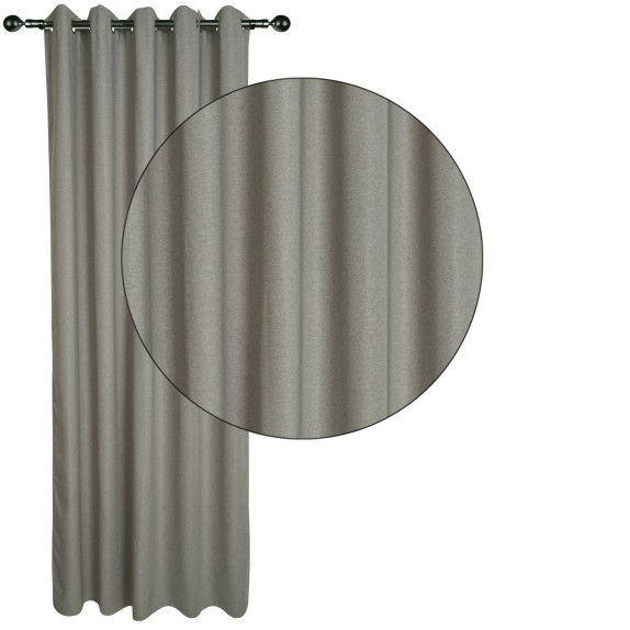 Κουρτίνα Με Κρίκους Das Home 140Χ270 2259 Γκρι